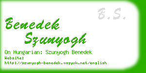 benedek szunyogh business card